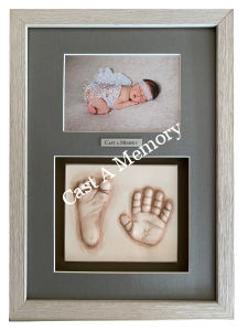 baby frame clay hands and feet with photo