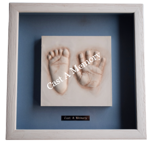 baby hand and foot clay impression framed keepsake