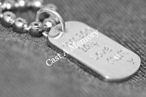 dogtag with children's names engraved