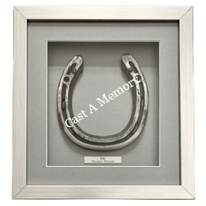 Framed lucky horse shoes in a specialist 3d box frame