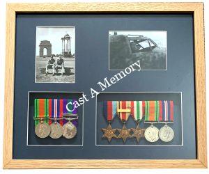 medals framed with photographs